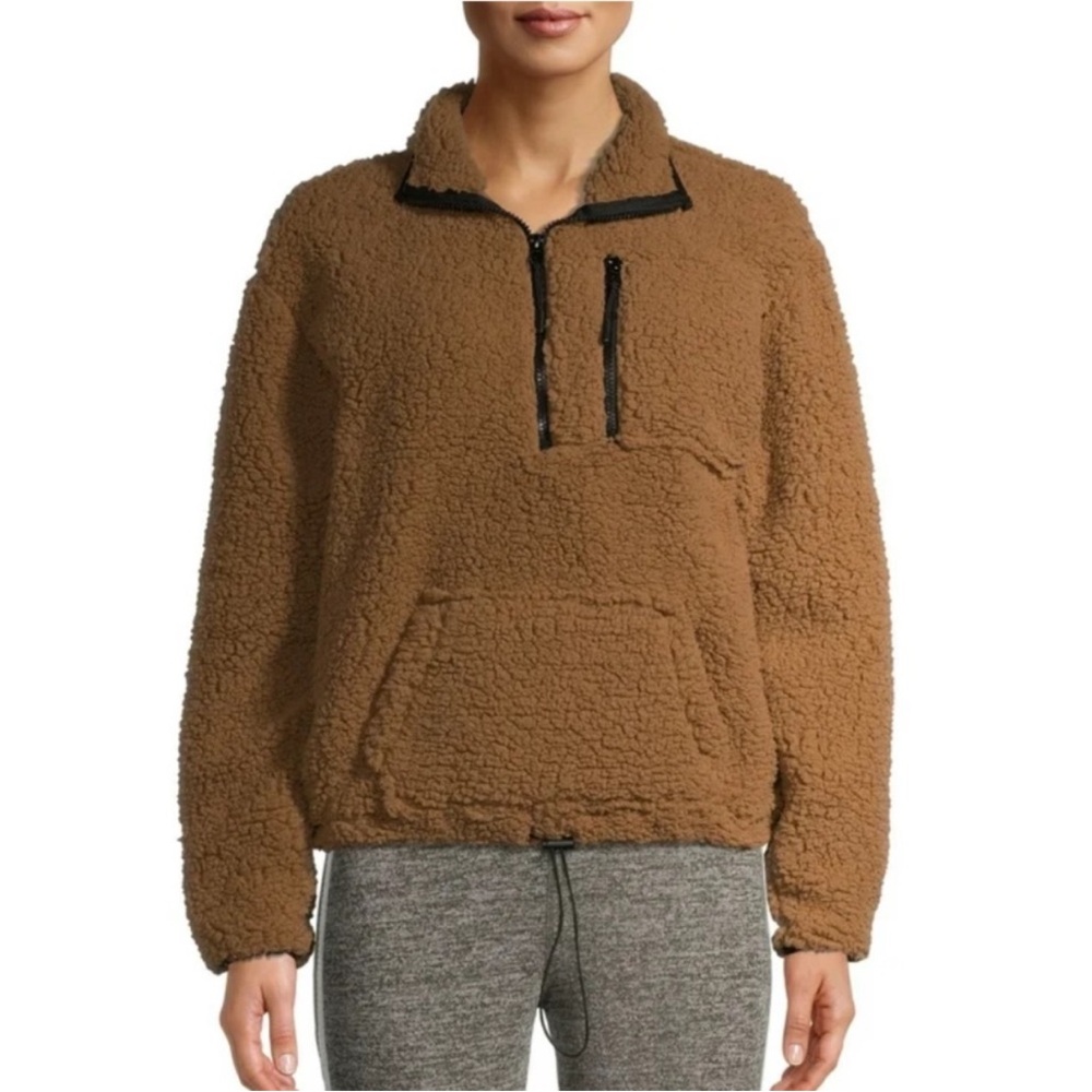 No Boundaries Tan Teddy Jacket youth